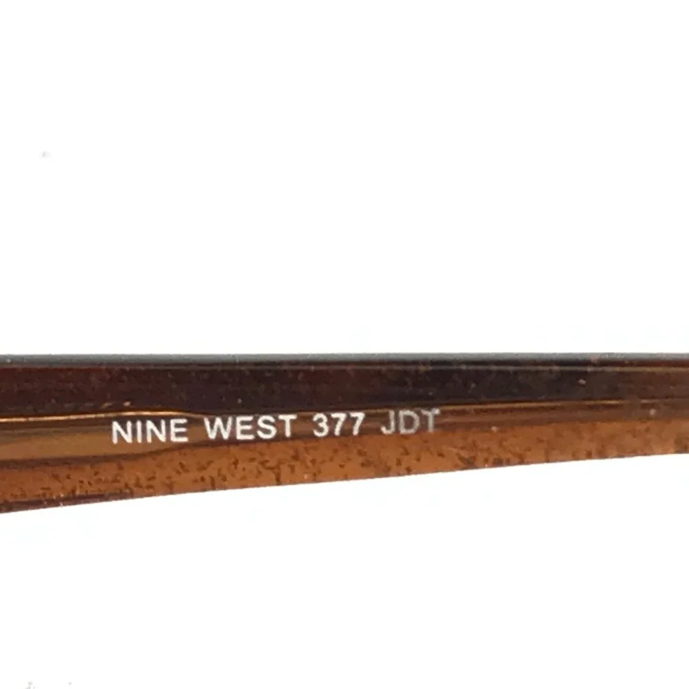 Nine West Petite Eyeglasses Frames 377 JDT Brown Rectangular Half Rim 53-16-130
